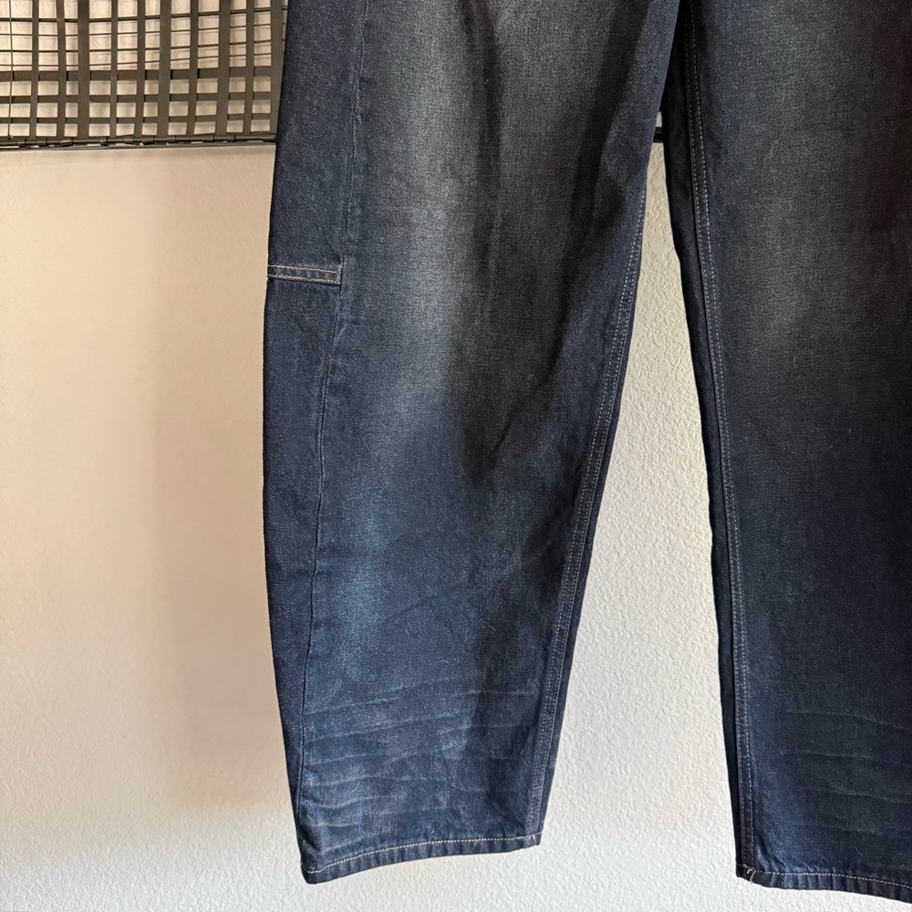 NWT Free People Bodie Arc Barrel Jeans in Dark Wash - Picture 5 of 10